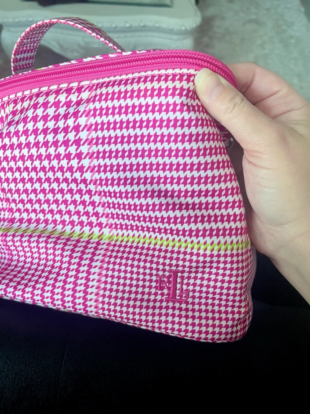 Ralph Lauren Houndstooth Cosmetic Bag Set (3-Piece) - Picture 3 of 5